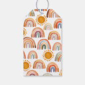 Boho Waterverf Rainbow Baby shower Dank u wel Cadeaulabel (Achterkant)