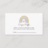 Boho Waterverf Rainbow Baby shower Diaper Raffle Informatiekaartje (Voorkant)