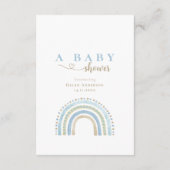 Boho Waterverf Rainbow Baby shower Diaper Raffle Informatiekaartje (Achterkant)