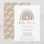 Boho Waterverf Rainbow Baby shower Genderneutraal Kaart (Voorkant / Achterkant)