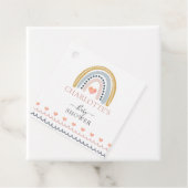 Boho Waterverf Rainbow Baby shower Gift Bedankjes Labels (In situ)