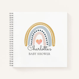 Boho Waterverf Rainbow Baby shower Guest Notitieboek