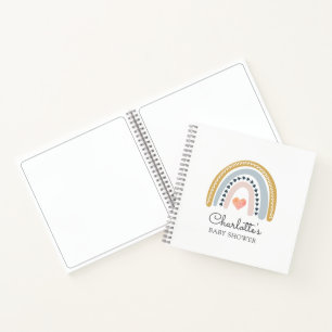 Boho Waterverf Rainbow Baby shower Guest Notitieboek