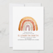 Boho Waterverf Rainbow Baby shower Kaart (Voorkant)