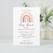 Boho Waterverf Rainbow Baby shower Kaart (Staand voorkant)