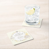 Boho Waterverf Rainbow Baby shower Kartonnen Onderzetters (Insitu)