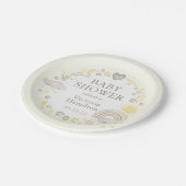 Boho Waterverf Rainbow Baby shower Papieren Bordje (Gekanteld)