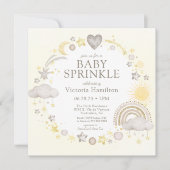 Boho Waterverf Rainbow Baby Sprinkle Kaart (Voorkant)