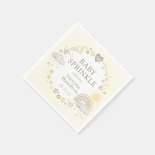 Boho Waterverf Rainbow Baby Sprinkle Servet (Hoek)