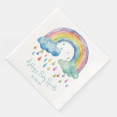 Boho Waterverf Rainbow Baby Sprinkle Servet (Hoek)