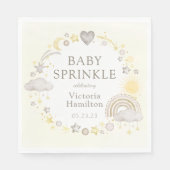 Boho Waterverf Rainbow Baby Sprinkle Servet (Voorkant)