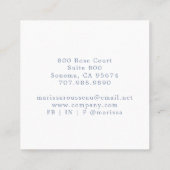 Boho Waterverf Rainbow Beer Daycare Vierkante Visitekaartje (Achterkant)