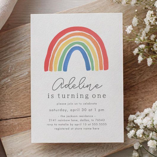 Boho Waterverf Rainbow Birthday Kaart
