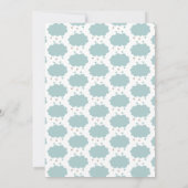 Boho Waterverf Rainbow Blue Baby Shower Invit Kaart (Achterkant)