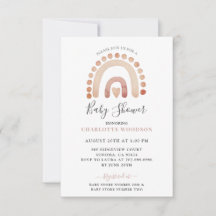 Boho Waterverf Rainbow Boy Baby shower