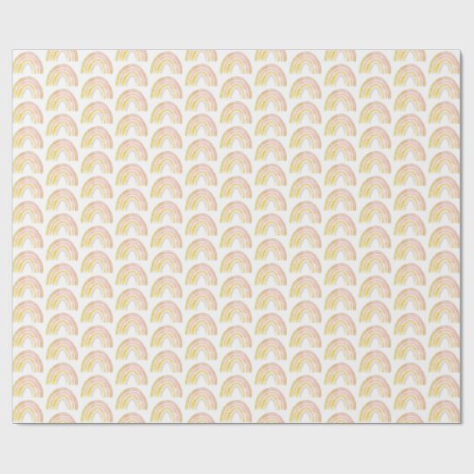 Boho Waterverf Rainbow Cadeaupapier (Vlak)