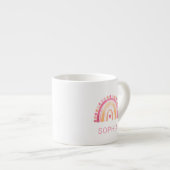 Boho Waterverf Rainbow gepersonaliseerd Espresso Kop (Voorkant rechts)