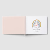 Boho Waterverf Rainbow Girl Baby shower Gastenboek (Volledig)