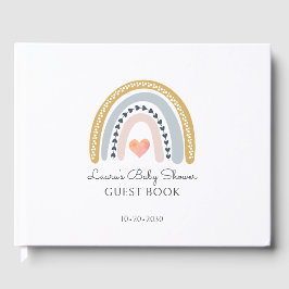 Boho Waterverf Rainbow Girl Baby shower Gastenboek