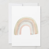 Boho Waterverf Rainbow Girl Baby shower Kaart (Achterkant)