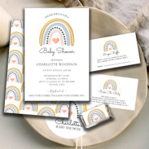Boho Waterverf Rainbow Girl Baby shower