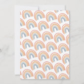 Boho Waterverf Rainbow Girl Boy Twins Baby shower Kaart (Achterkant)