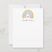 Boho Waterverf Rainbow Girl's Notitiekaartje (Voorkant)