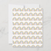 Boho Waterverf Rainbow Girl's Notitiekaartje (Achterkant)