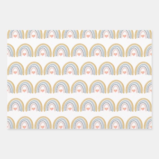 Boho Waterverf Rainbow Inpakpapier Vel (Voorkant 2)