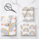 Boho Waterverf Rainbow Inpakpapier Vel<br><div class="desc">het verpakken van papier voor baby showers,  baaiggiften,  en de giften van het kind. Roze blauwe mosterd,  ons populairste patroon.</div>