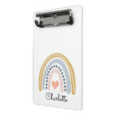 Boho Waterverf Rainbow Kind Gepersonaliseerd Mini Klembord (Angled2)
