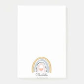 Boho Waterverf Rainbow Kind Gepersonaliseerd Post-it® Notes (Voorkant)