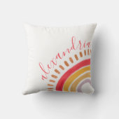 Boho Waterverf Rainbow Name Nursery Kussen (Achterkant)