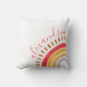 Boho Waterverf Rainbow Name Nursery Kussen (Voorkant)