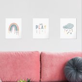 Boho Waterverf Rainbow Nursery Decor Muurkunst Sets (Woonkamer)