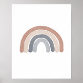 Boho Waterverf Rainbow Nursery Decor Poster (Voorkant)