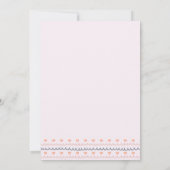 Boho Waterverf Rainbow Pink Baby shower Invitati Kaart (Achterkant)