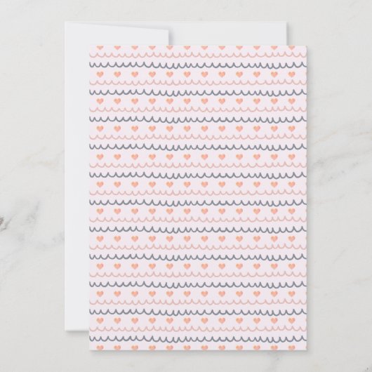 Boho Waterverf Rainbow Pink Baby shower Kaart (Achterkant)