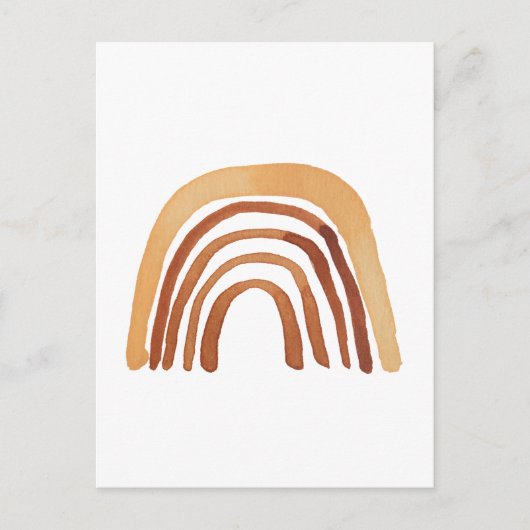 Boho Waterverf Rainbow Post Kaart (Voorkant)