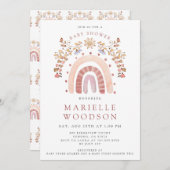 Boho Waterverf Rainbow Sunshine Baby shower Kaart (Voorkant / Achterkant)