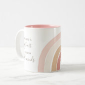 Boho Waterverf Rainbow Teacher Appreciation Tweekleurige Koffiemok (Voorkant links)