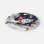 Boho Waterverf Raket Verjaardag Papieren Bordje (Gekanteld)