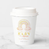 Boho Waterverf regenboog baby meisje douche Papieren Bekers (Voorkant)