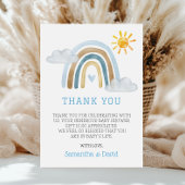 Boho Waterverf Regenboog Baby shower Dank u kaart