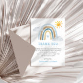 Boho Waterverf Regenboog Baby shower Dank u kaart