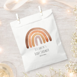 Boho Waterverf Regenboog Baby shower Favor Bag Bedankzakje