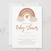 Boho Waterverf Regenboog Baby Shower Kaart (Voorkant)