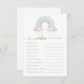 Boho Waterverf Regenboog Baby shower wensen Informatiekaartje (Voorkant / Achterkant)
