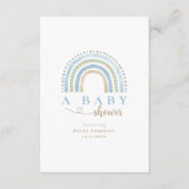 Boho Waterverf Regenboog Baby shower wensen Informatiekaartje (Achterkant)