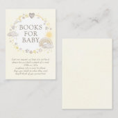 Boho Waterverf Regenboog Boeken voor Baby Informatiekaartje (Voorkant / Achterkant)
